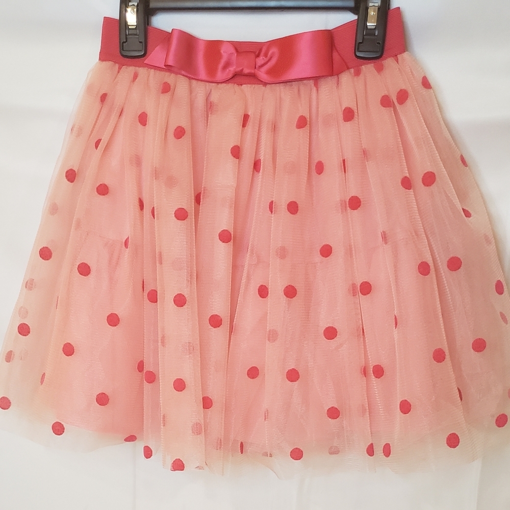 Girls Pink Polka Dot American Girl Skirt